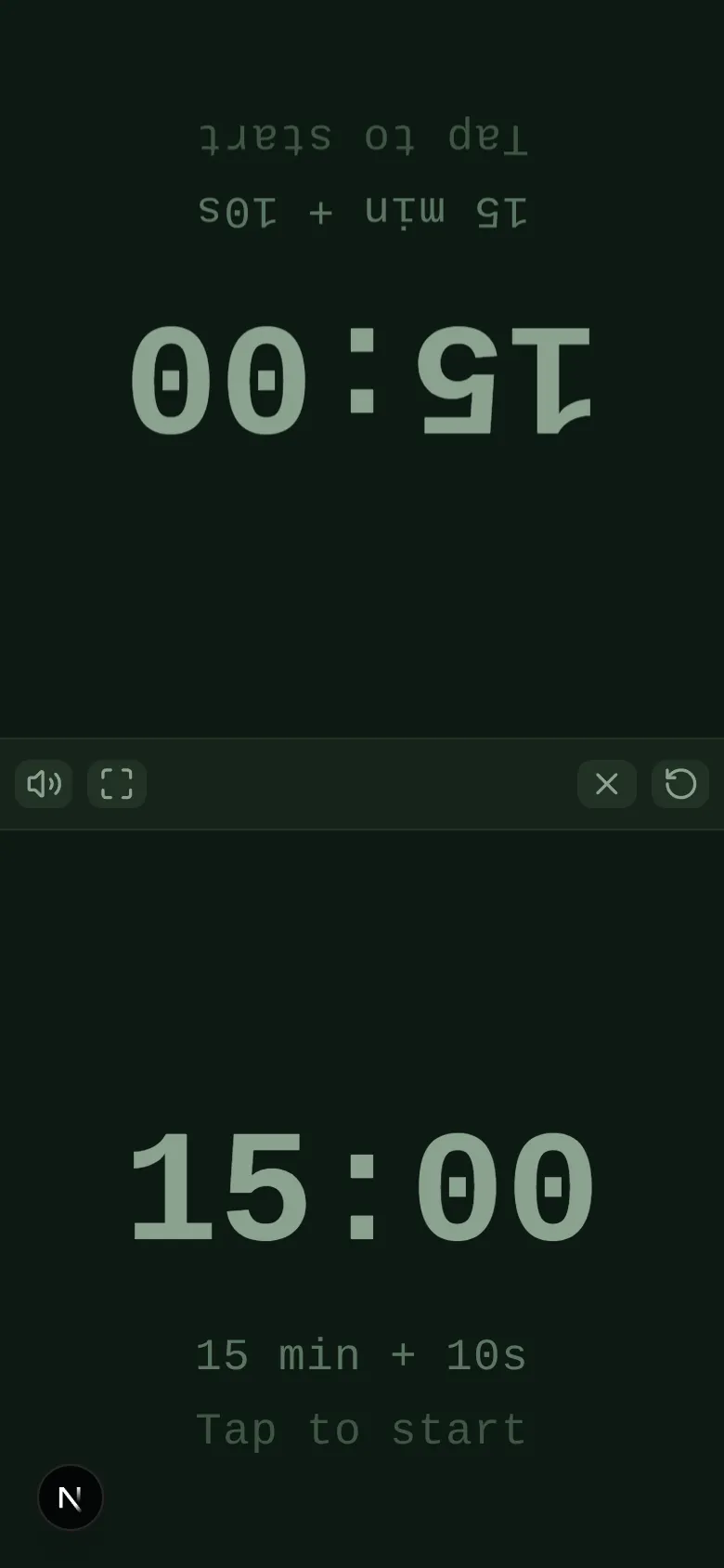 Chess clock with Fischer increment
